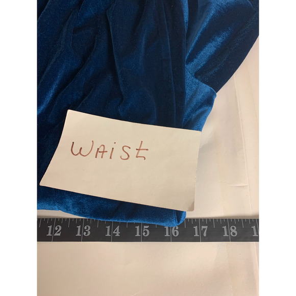 Dress Velvet Glam Pinup Sheath Holiday Party Dance Timeless Womens Size XL Blue - Picture 8 of 10